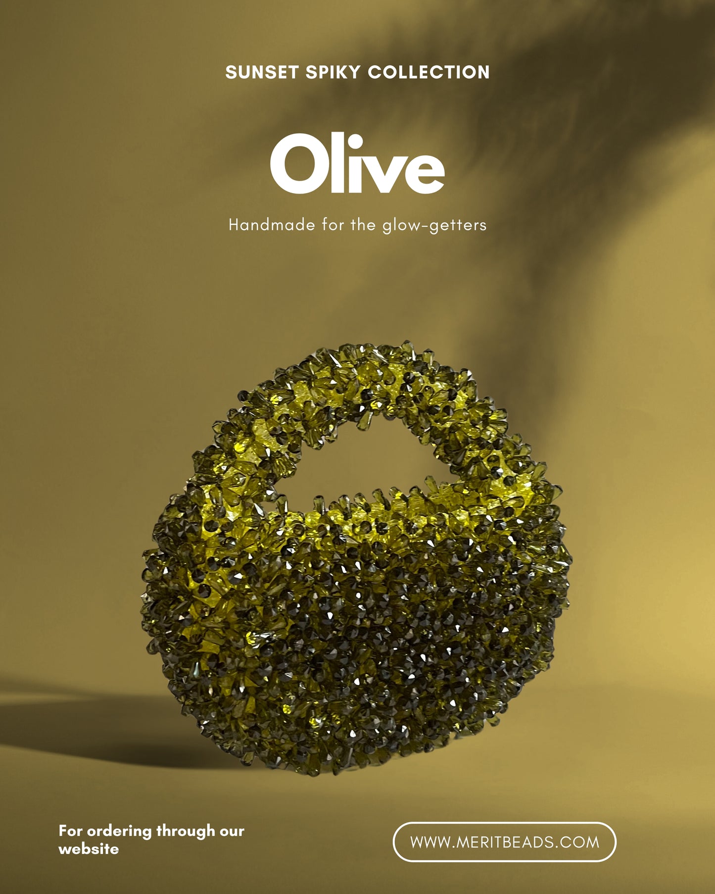 The Sunset Spiky Bag- Olive