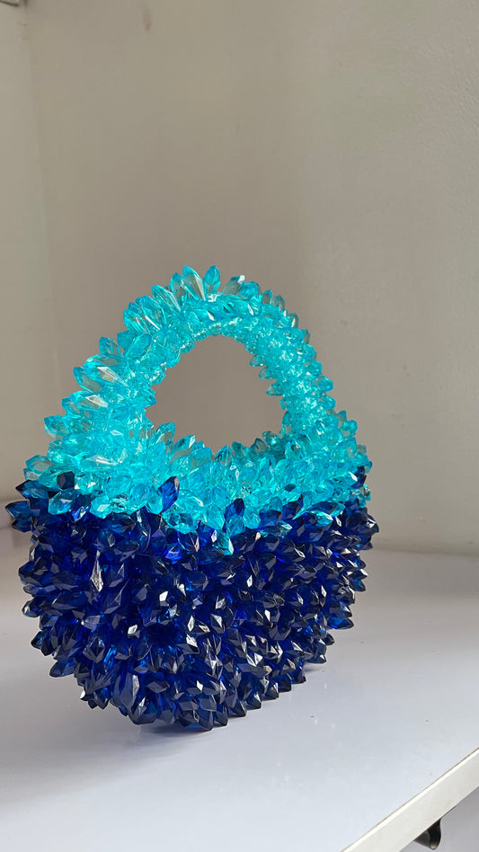 Sunset spiky bag- Blue ombré