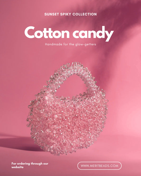 Sunset spiky bag- Cotton candy