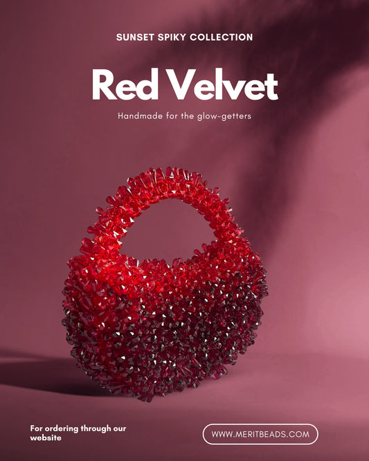 The Sunset spiky bag(red velvet)