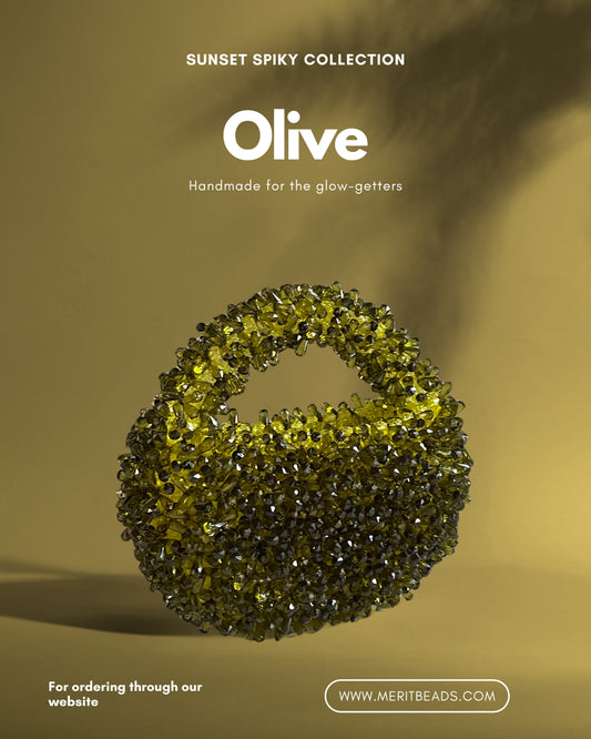 The Sunset Spiky Bag- Olive