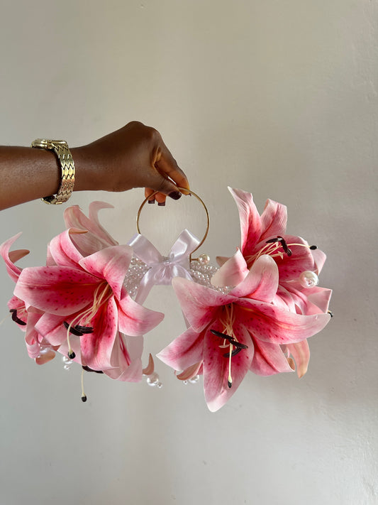 The PINK IVORY BOW bouquet