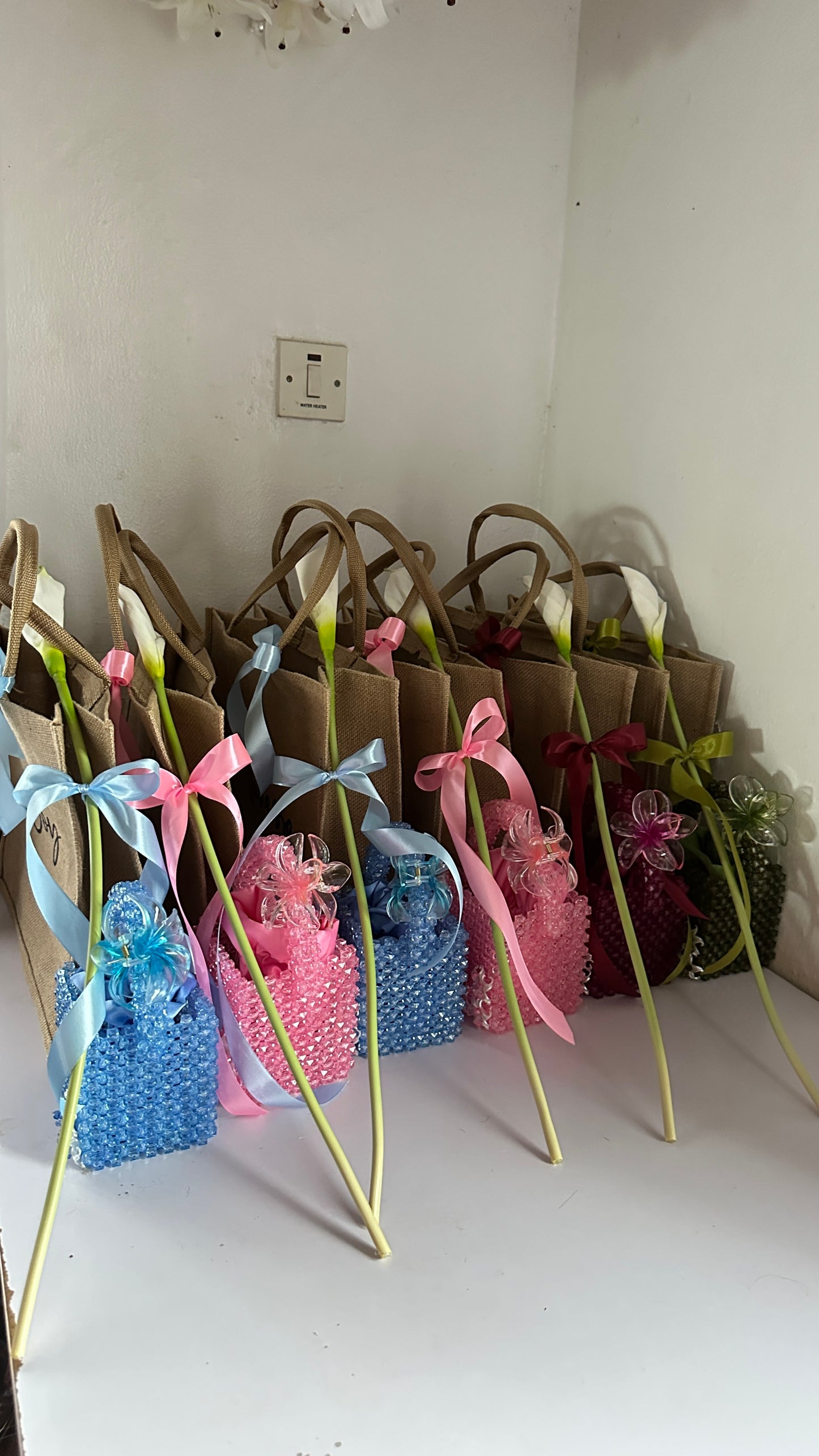 Single stems with bow(for bridesmaids)